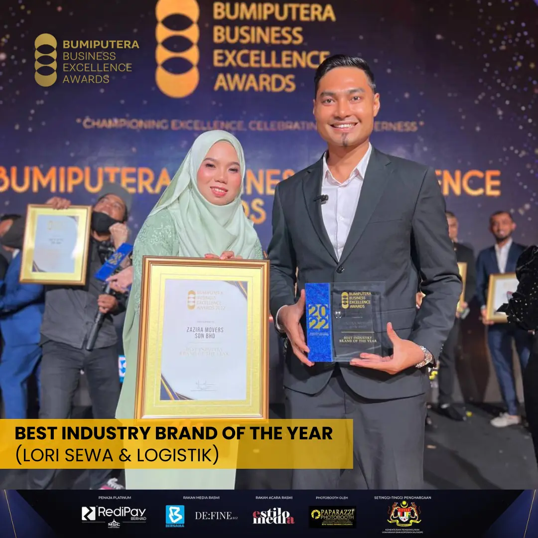 About Us Best Industry Brand of The Year – Zazira Movers Lori Sewa & Logistik