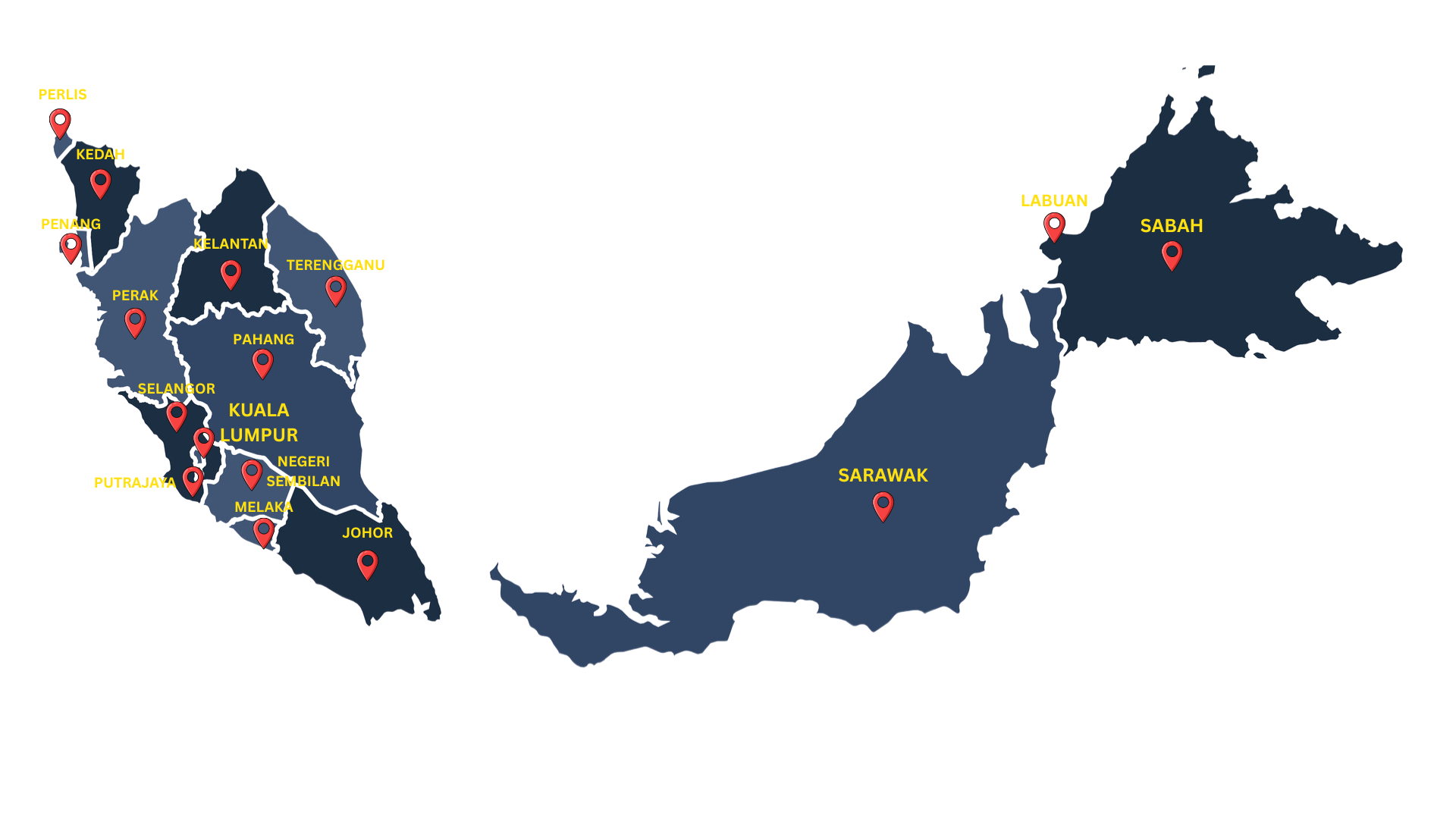 Home Peta liputan servis pindah rumah dan lori movers seluruh Malaysia termasuk Sabah dan Sarawak.