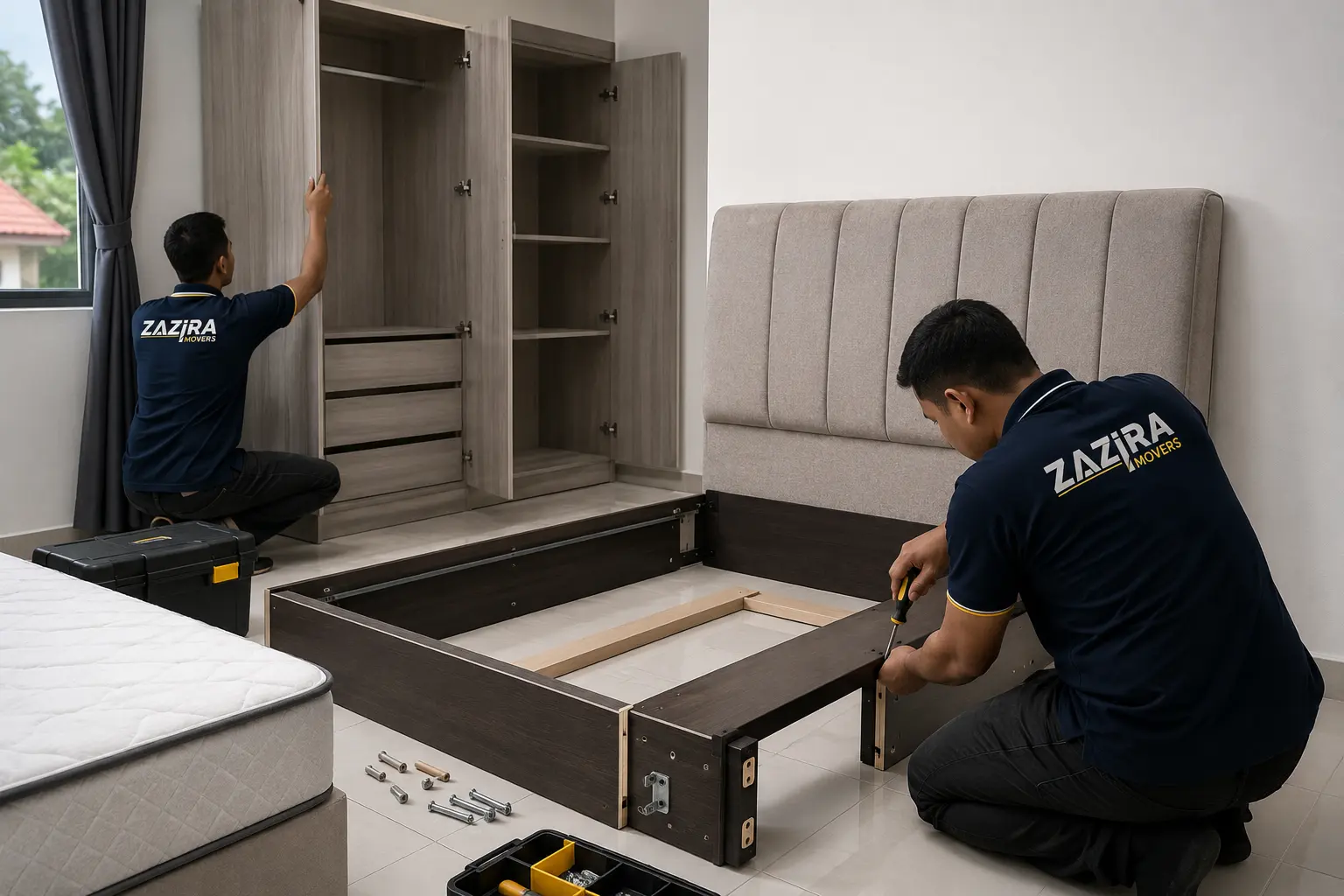 Almari & katil susah nak buka & pasang?