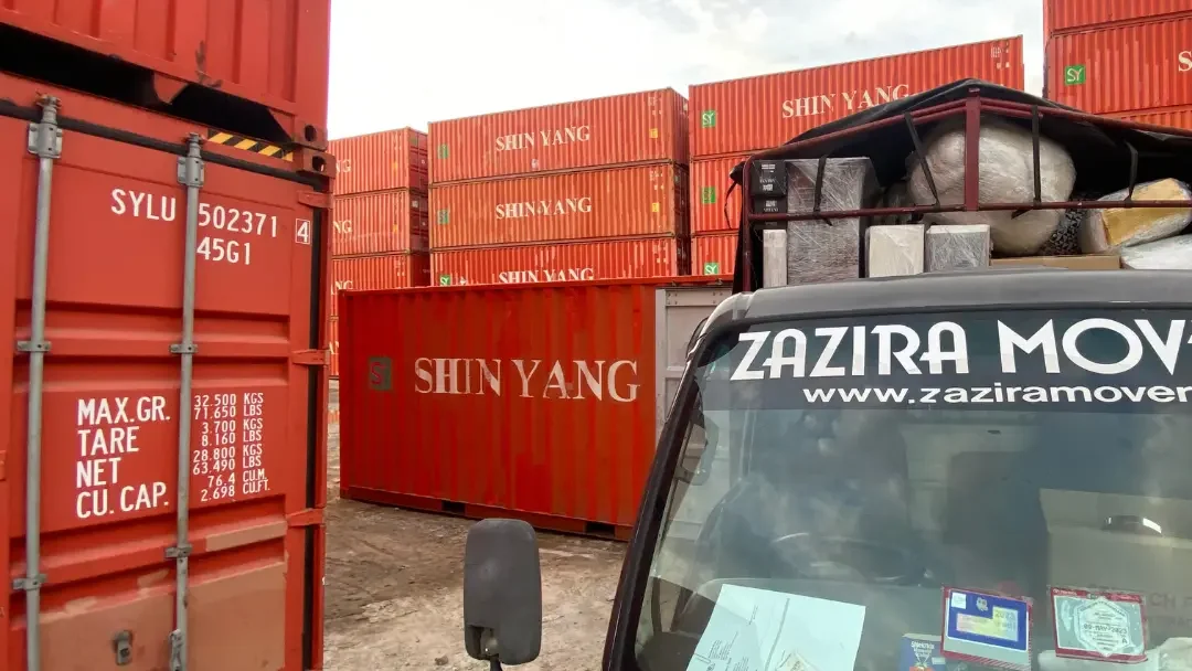 Wrapped cargo prepared for sea and air freight delivery from Malaysia