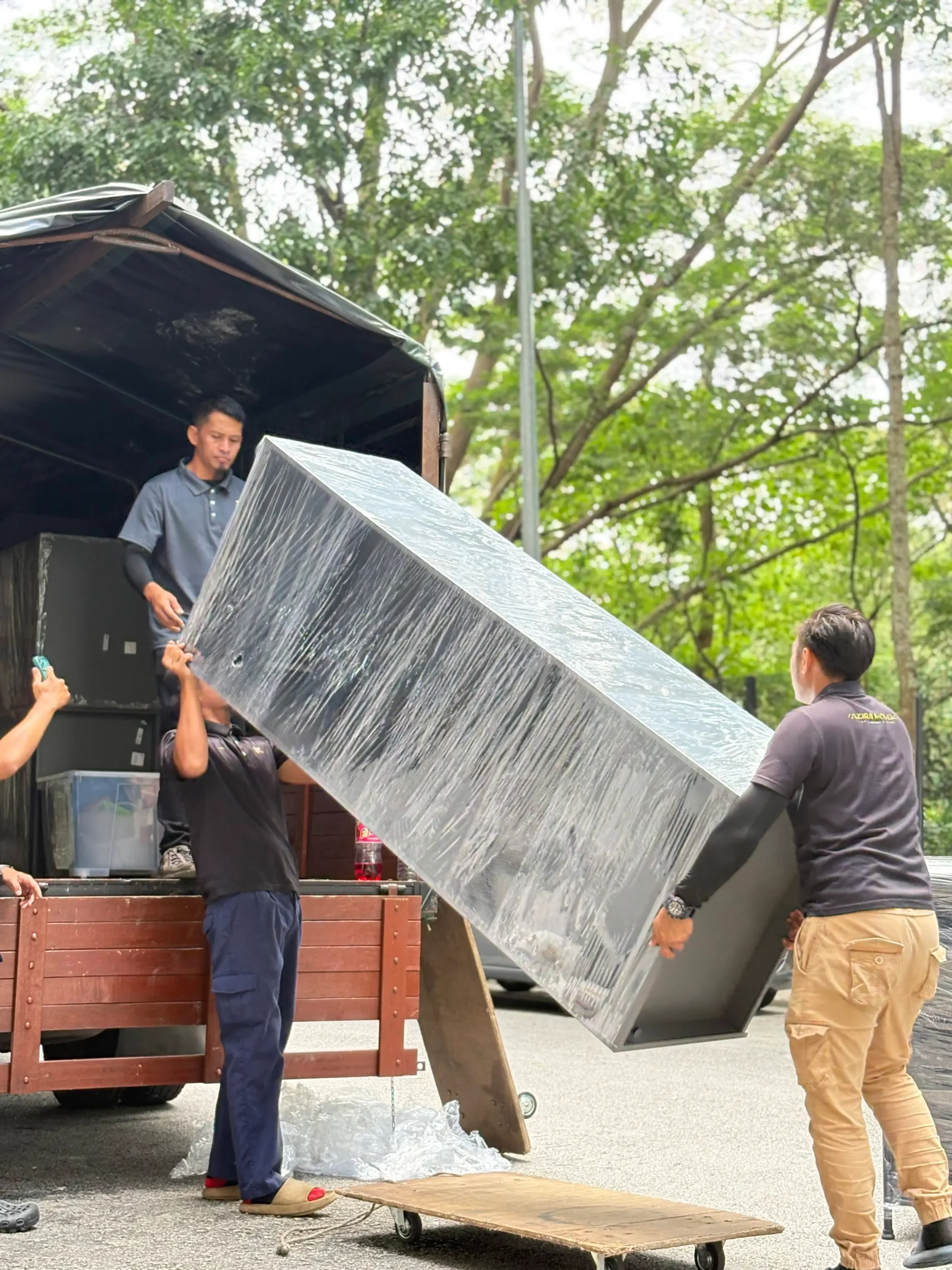 Zazira moving lorries prepared for house and office moving services in Malaysia