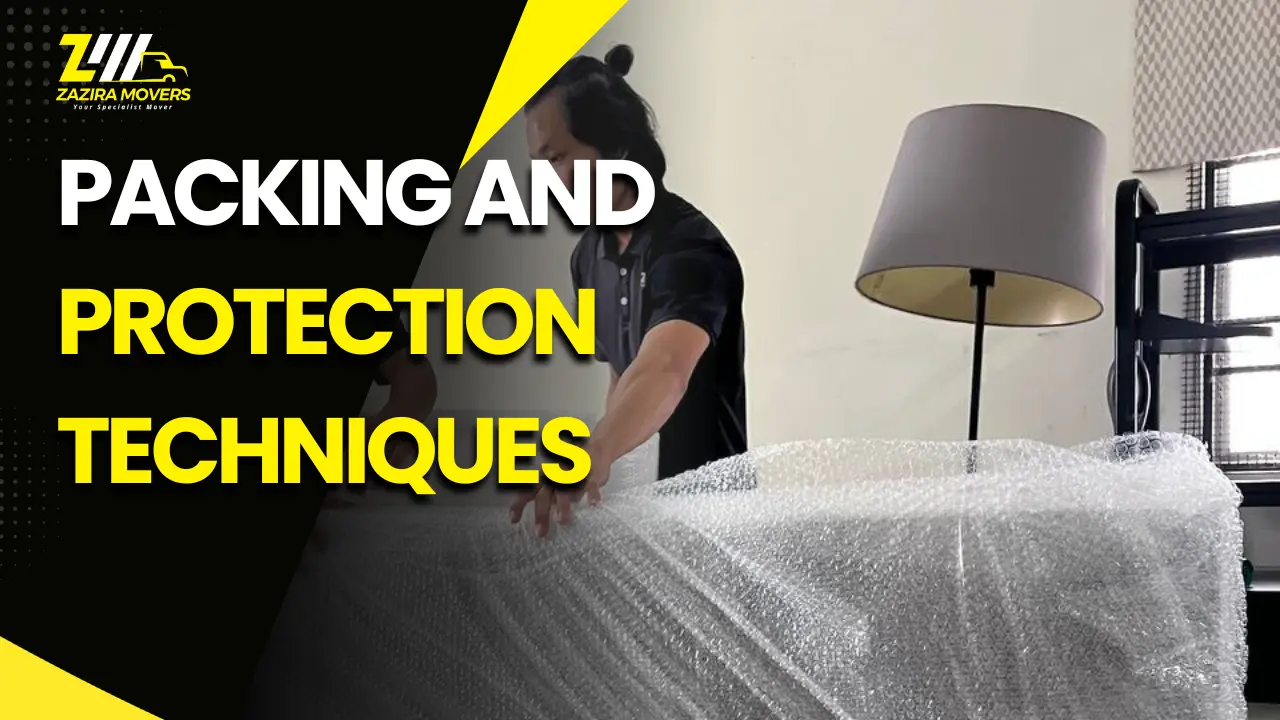 manpower zazira packing and wrapping fragile items for moving house