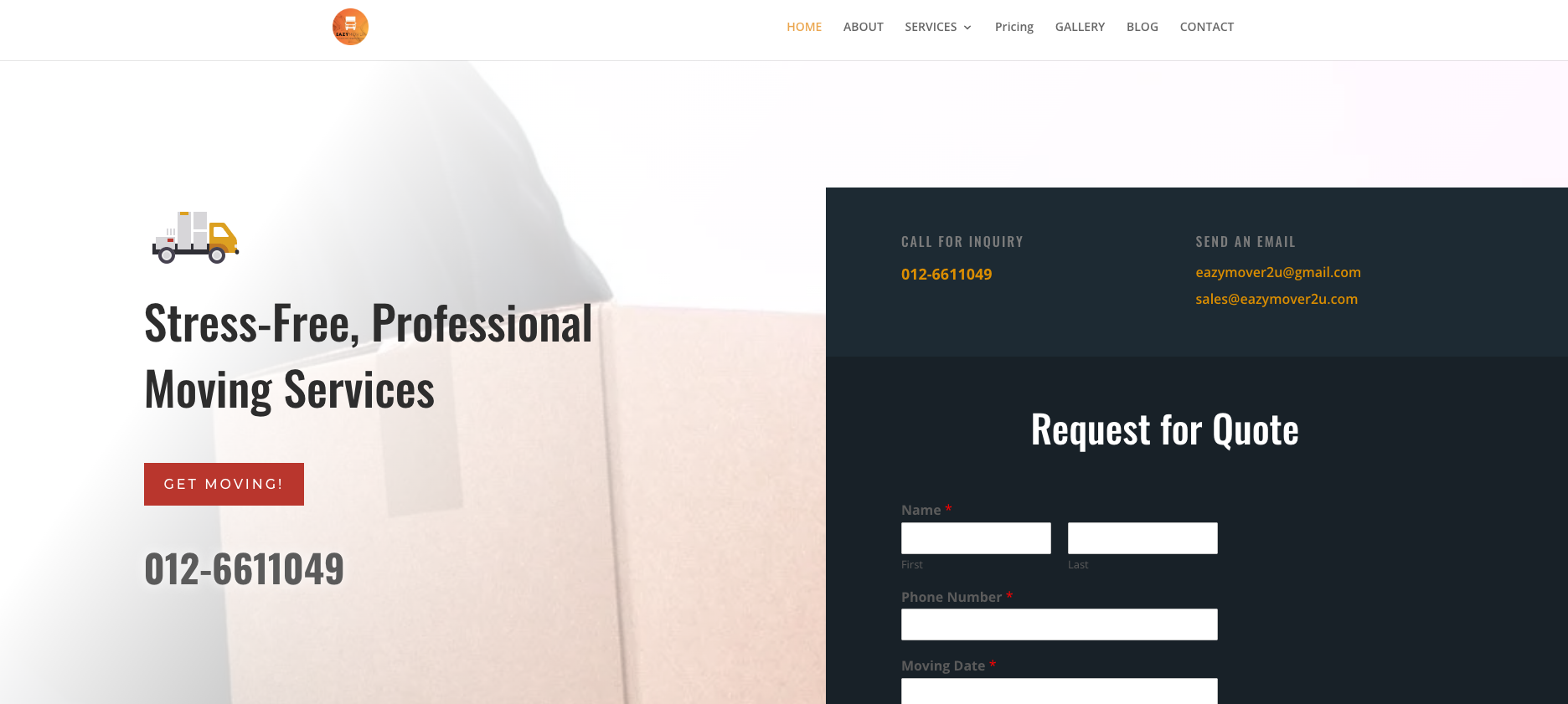 Best Movers in Malaysia 2026: 10 Moving Companies Worth Comparing Before You Book 4 Eazy Movers official website presenting packing and moving service information