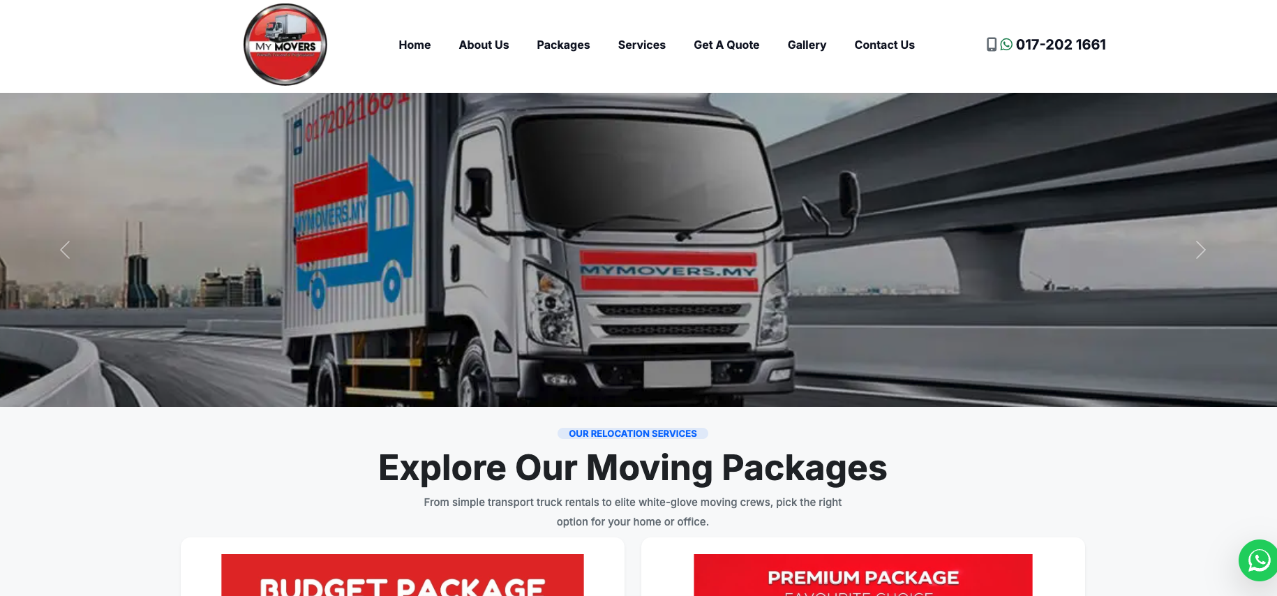 Best Movers in Malaysia 2026: 10 Moving Companies Worth Comparing Before You Book 9 MYMOVERS official website showing house, office, lorry and manpower moving packages