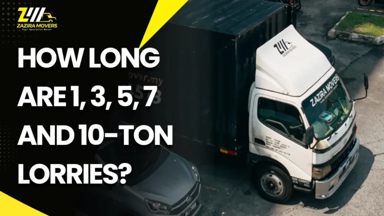 how many feet for 1,3,5,7,10 ton lorries